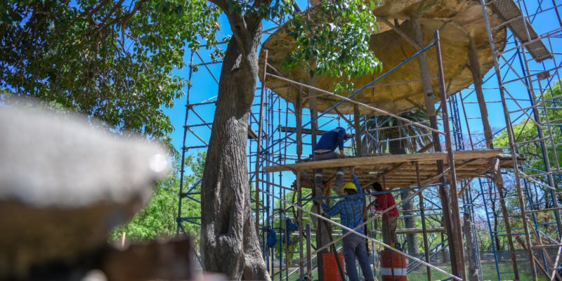 Parque Sarmiento: Iniciaron Las Obras De Restauración De La Choza Congoleña