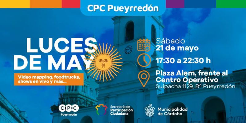 Un Festejo Patriótico Con «Luces De Mayo» Frente A La Plaza Alem
