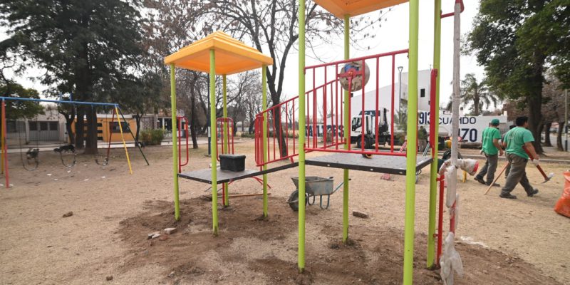 Instalan Mangrullo Y Juegos Para Las Infancias En La Plaza De Barrio Inaudi