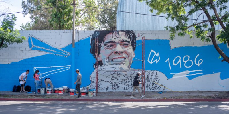 Messi, Maradona Y Kempes Protagonistas De Los Nuevos Murales De La Costanera 