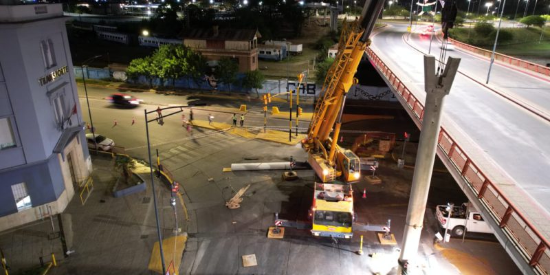 El Municipio Trabaja Por La Noche En La Construcción De La Ciclovía Elevada