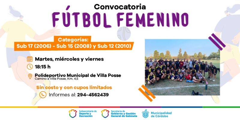 Fútbol Femenino: Abrió La Convocatoria Para Integrar El Equipo Del Club Municipalidad De Córdoba