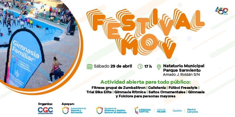 «Festival MOV»: La Pileta Del Parque Sarmiento Se Llena De Actividad Física Y Recreativa