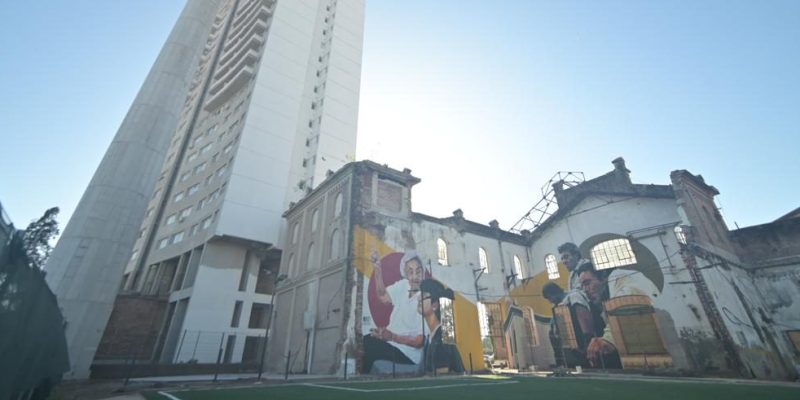 Un Mural De 300 M² Refleja La Historia De La Ex Cervecería De Barrio Alberdi