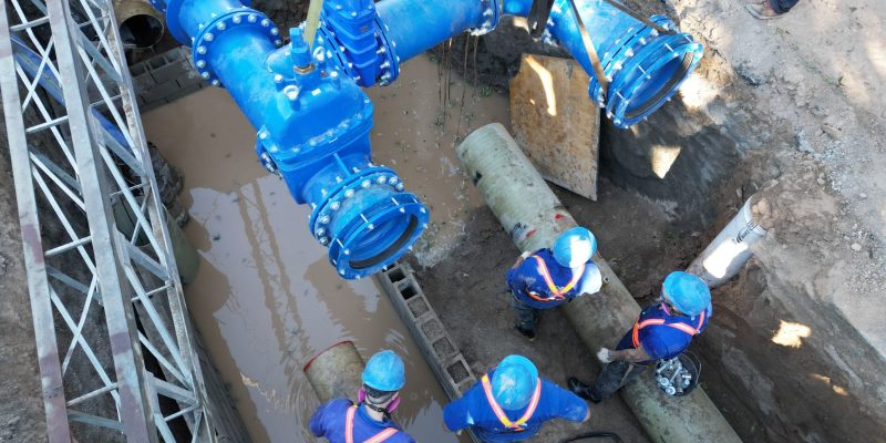 Refuerzo De Agua Para La Zona Sur: El último Empalme Ya Fue Ejecutado Y Restan Las Pruebas Hidráulicas Y Bacteriológicas
