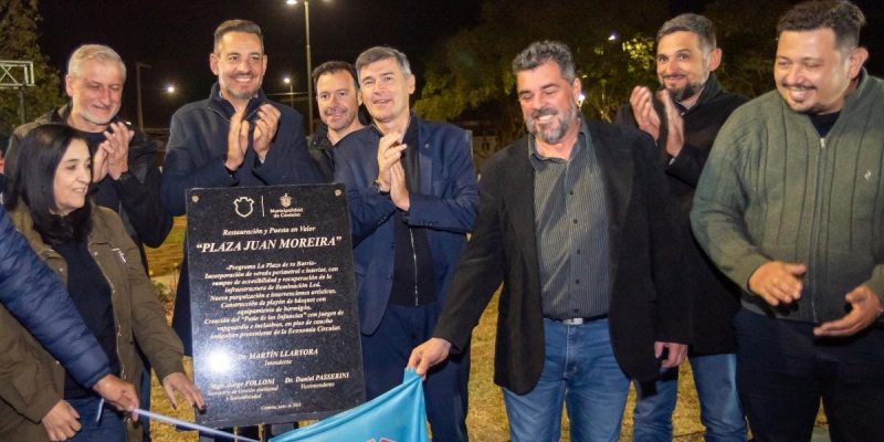 En Poeta Lugones, Passerini Inauguró La Nueva Plaza Juan Moreira