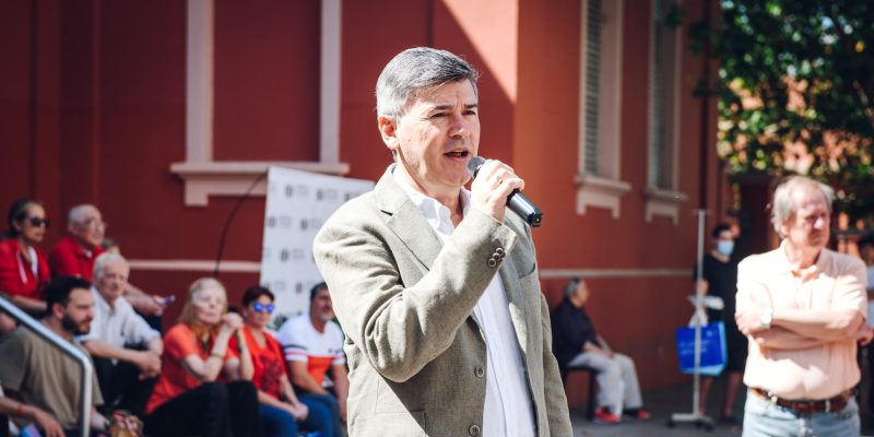 En El Día Mundial Del Corazón, Passerini Participó En La Feria Saludable En El Hospital Italiano