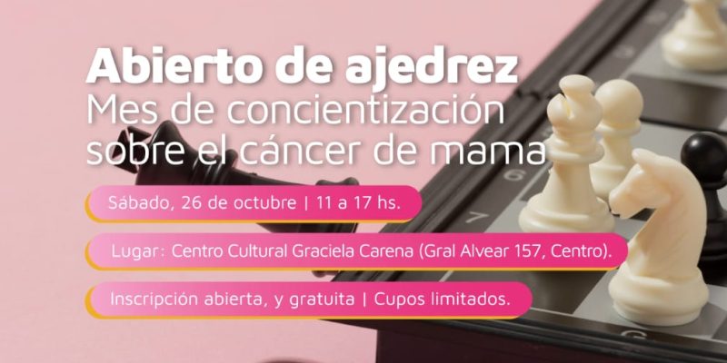 Córdoba Rosa: Abierto De Ajedrez Por El Mes De Concientización Sobre El Cáncer De Mama