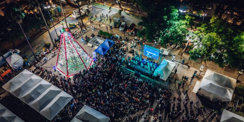 El Árbol Navideño De La Economía Circular Ya Brilla En La Plaza De La Intendencia