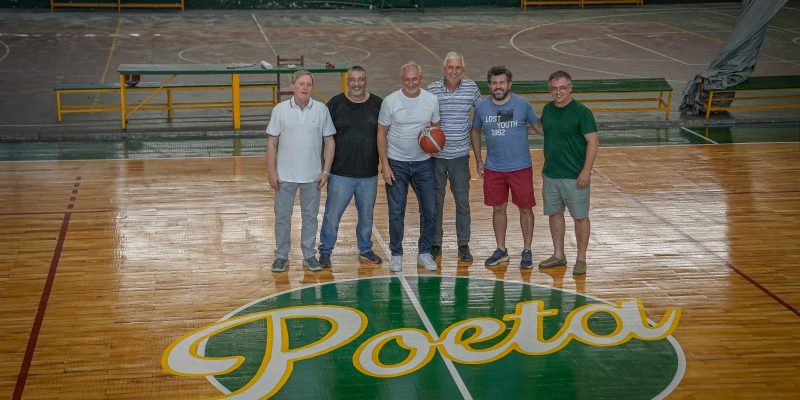 Con Aportes Del Municipio, El Club Poeta Lugones Refaccionó Su Cancha De Básquet