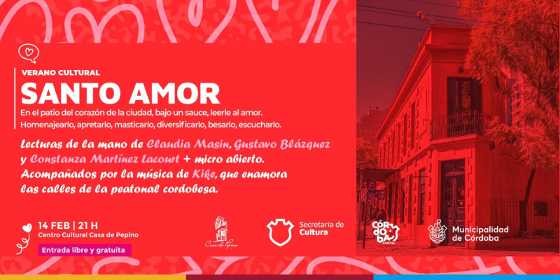 Santo Amor: En San Valentín Disfrutá De Una Velada De Lecturas Y Música En El Corazón De Güemes