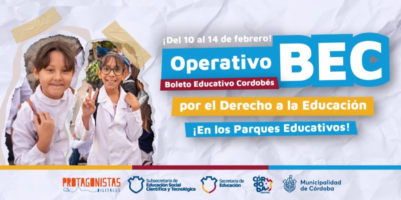 Gestioná El Boleto Educativo Cordobés (BEC) En Los Parques Educativos De La Ciudad