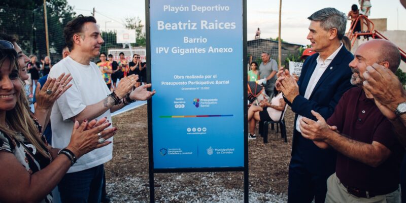 Passerini Inauguró Un Nuevo Playón Deportivo Tras La Erradicación De Un Macrobasural