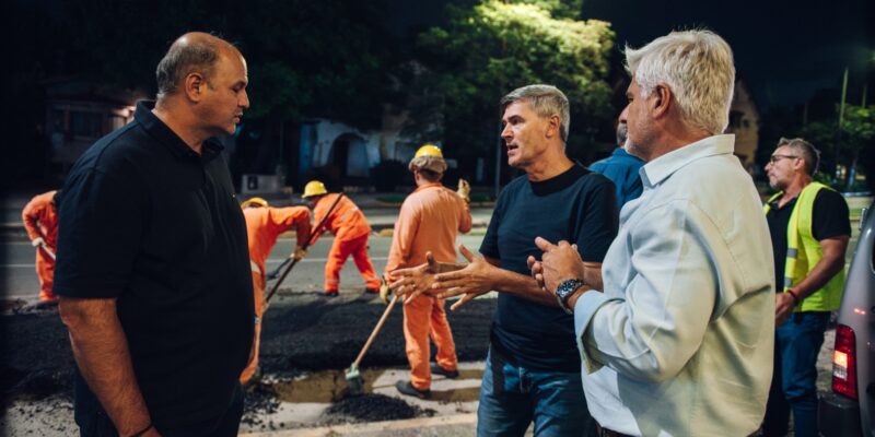 Passerini Recorrió Las Obras De Bacheo En Avenida Rafael Núñez, En La “subida Del Cerro”