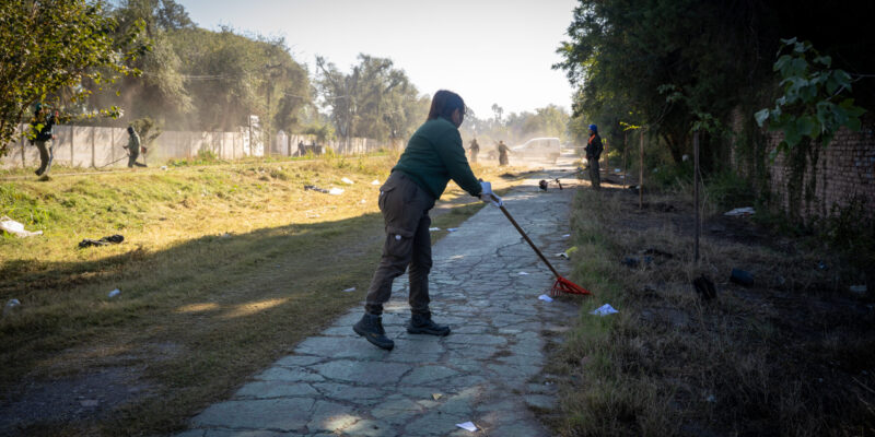 La Municipalidad Desmalezó Y Colocó 60 Nuevos árboles En Un Sector De Las Vías Del Tren En Barrio Jorge Newbery