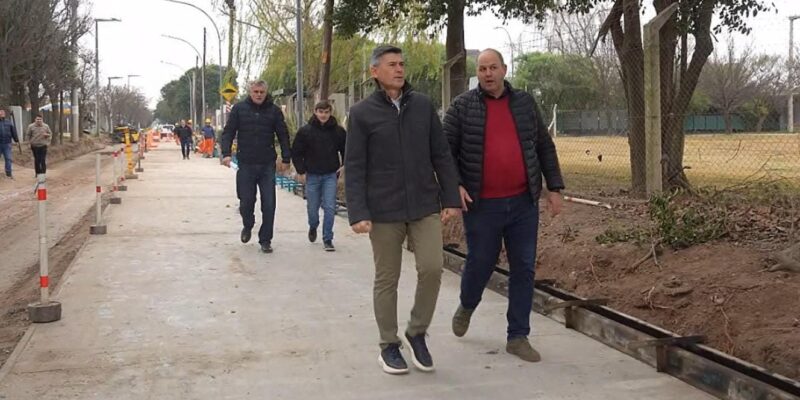 Passerini Supervisó El Avance De La Obra De Pavimentación De Calle Agustín Piaggio En Barrio Quintas De Italia