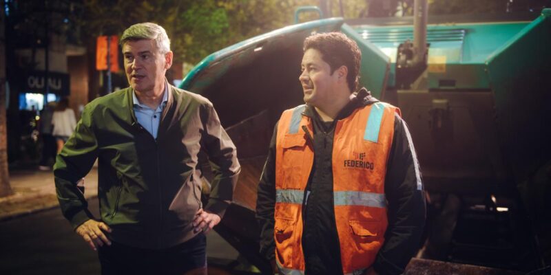 Passerini Recorrió Las Obras Nocturnas De Rehabilitación En Bulevar Chacabuco